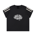 Women's Varsity Black & White Stripe T-Shirt