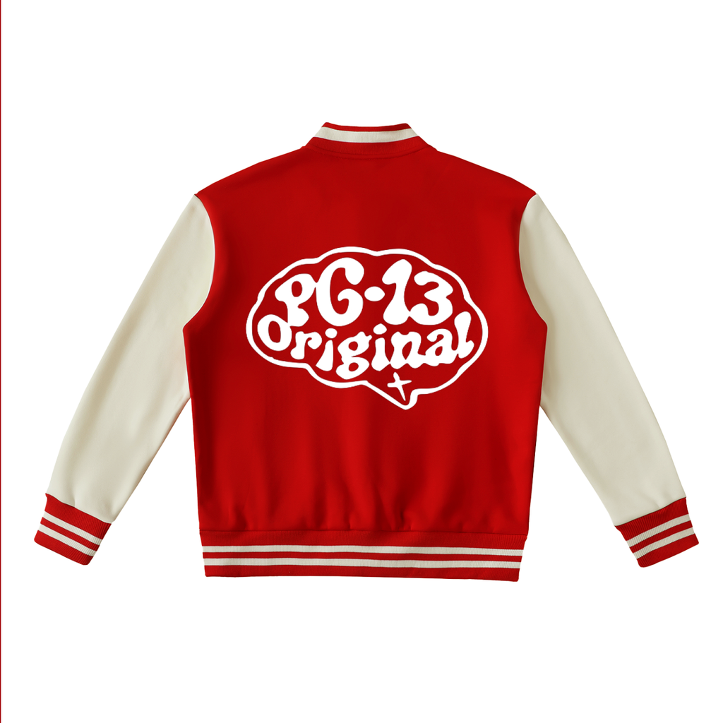 Two-Tone Fleeced PG-Brain LOGO-Original Varsity Jacket