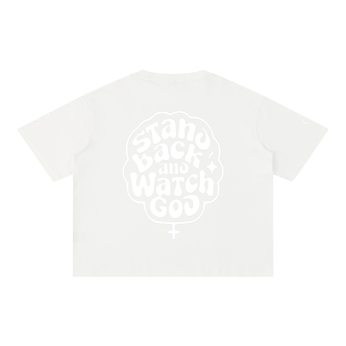 Stand Back And Watch God_Mineral Wash Boxy Cotton T-Shirt