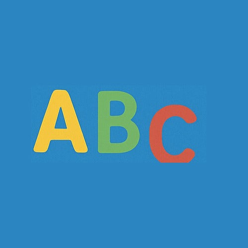 Top Of The Class A-Z Card Deck - colorful ABC letters on blue background
