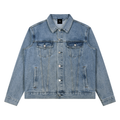 Unisex Vintage Wash Denim Jacket In Three Variations