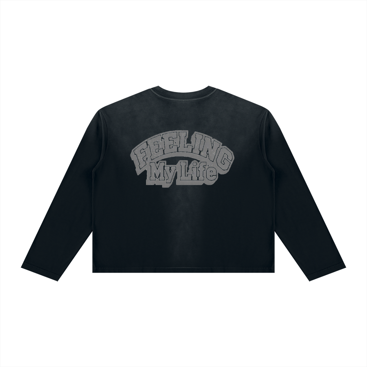 Feeling My Life_Unisex Sun-Fade Boxy Long Sleeve T-Shirt