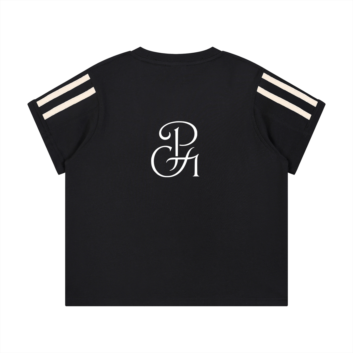 Women's Varsity Black & White Stripe T-Shirt