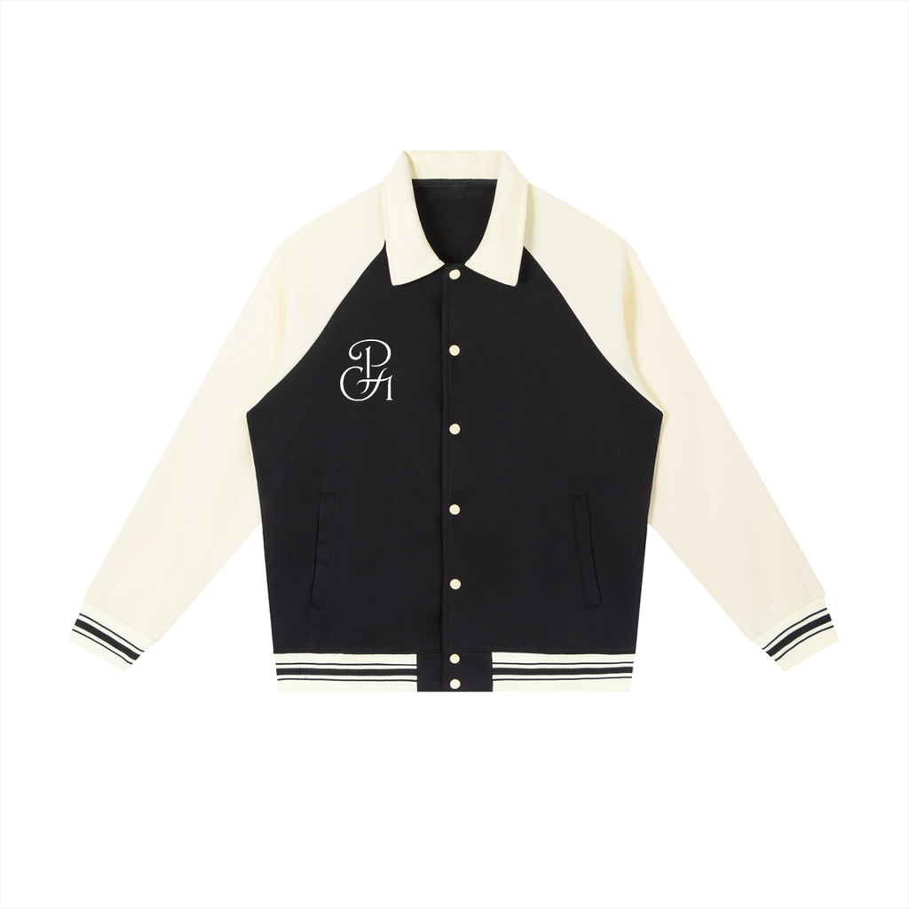 Contrast Raglan Sleeve Baseball Jacket | PG-13 Originals