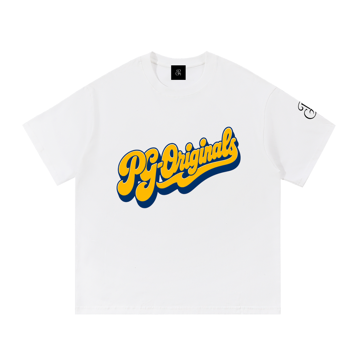 Yellow PG-Original Font Essential Cotton T-Shirt