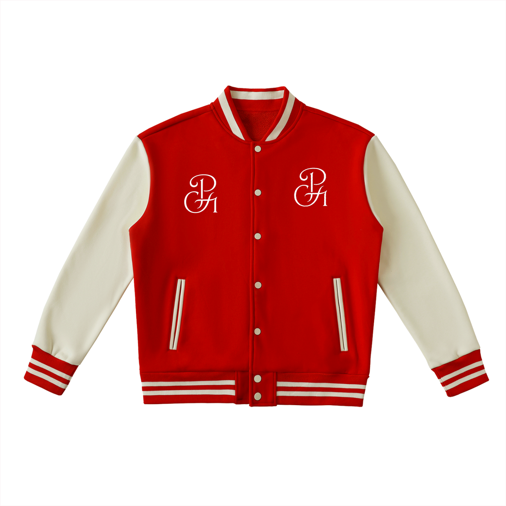 Two-Tone Fleeced PG-Brain LOGO-Original Varsity Jacket