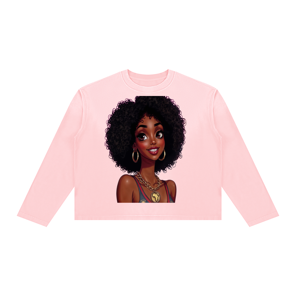 Feeling My Life_Unisex Sun-Fade Boxy Long Sleeve T-Shirt